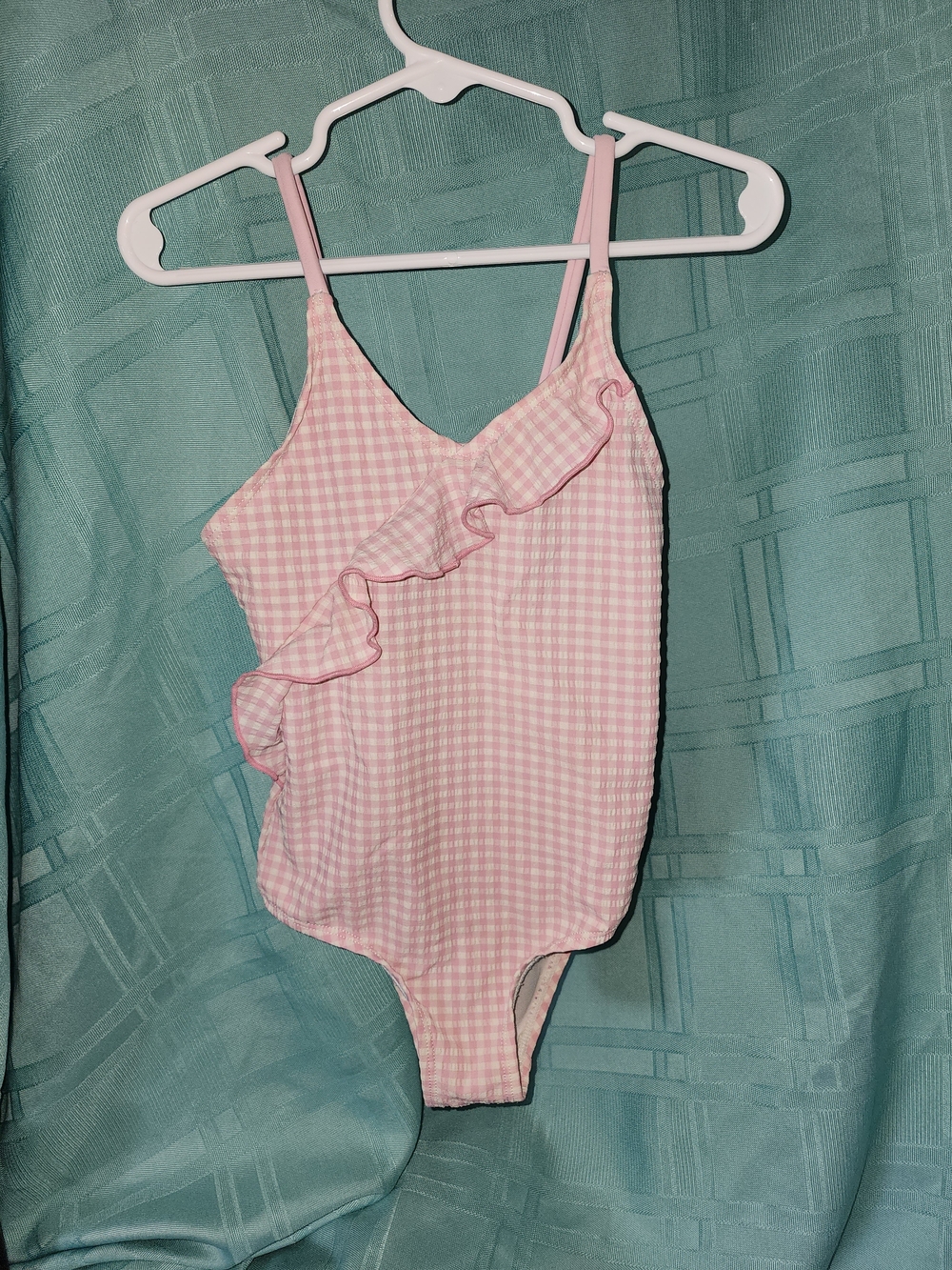Kids Pink Ruffle One-Piece Swimsuit 5T